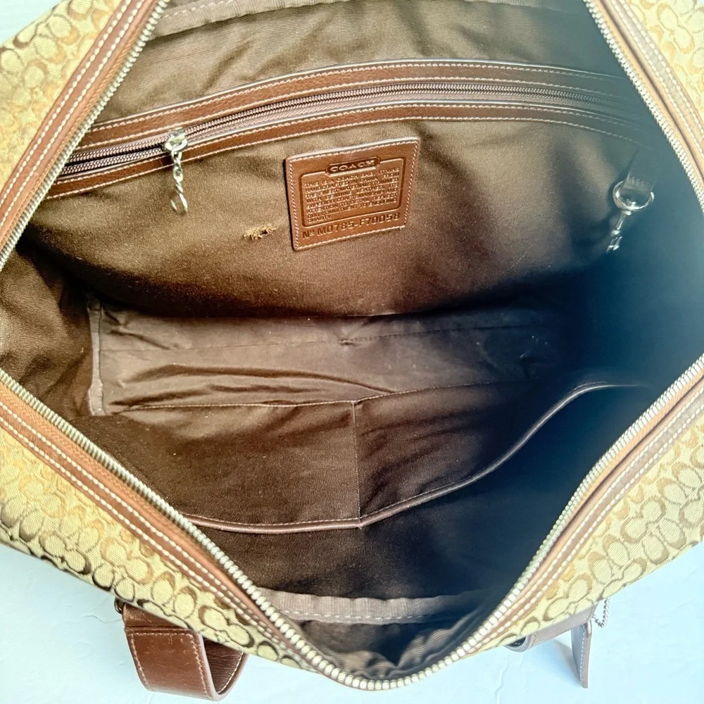 Coach Hudson Commuter Briefcase | C Signature Canvas & Leather | Laptop Bag - Picture 11 of 13